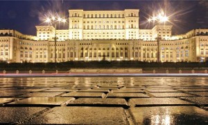 General view of the Romanian parliament in Bucharest