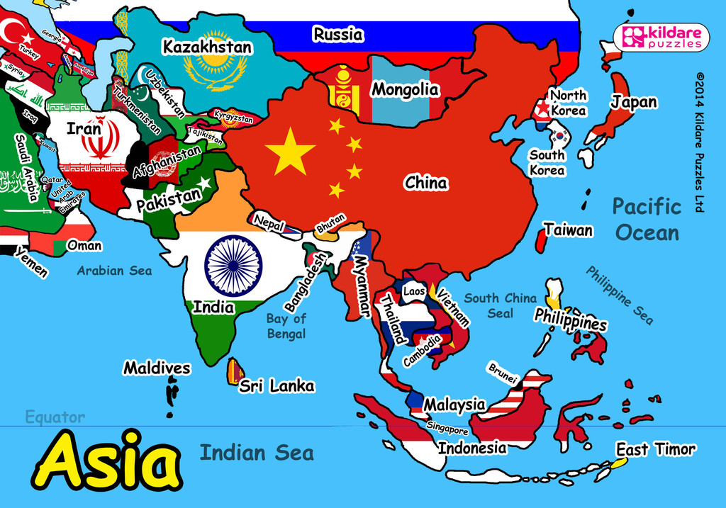 No Of Countries In Asia Map of Atlantic Ocean Area