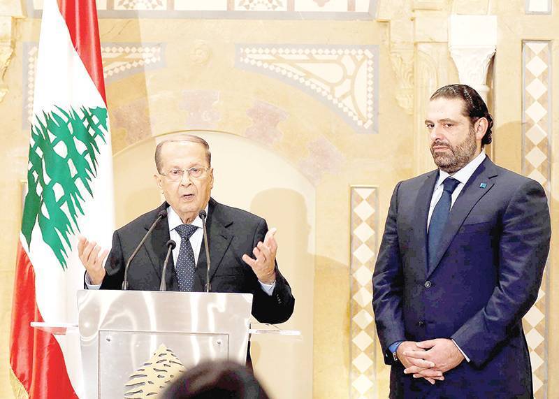 Aoun and Hariri - Credits: undpAl Monitor