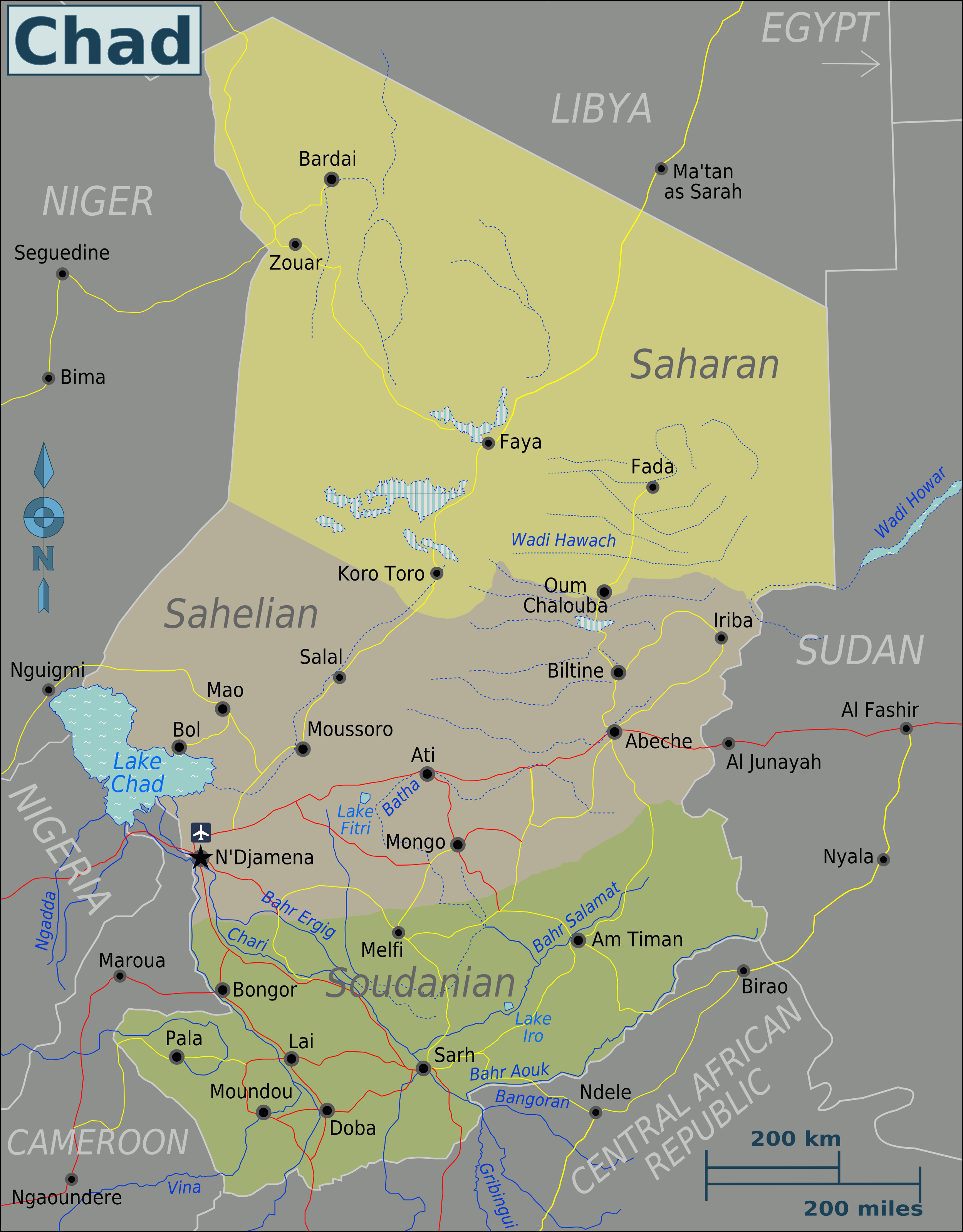 Map of Chad 